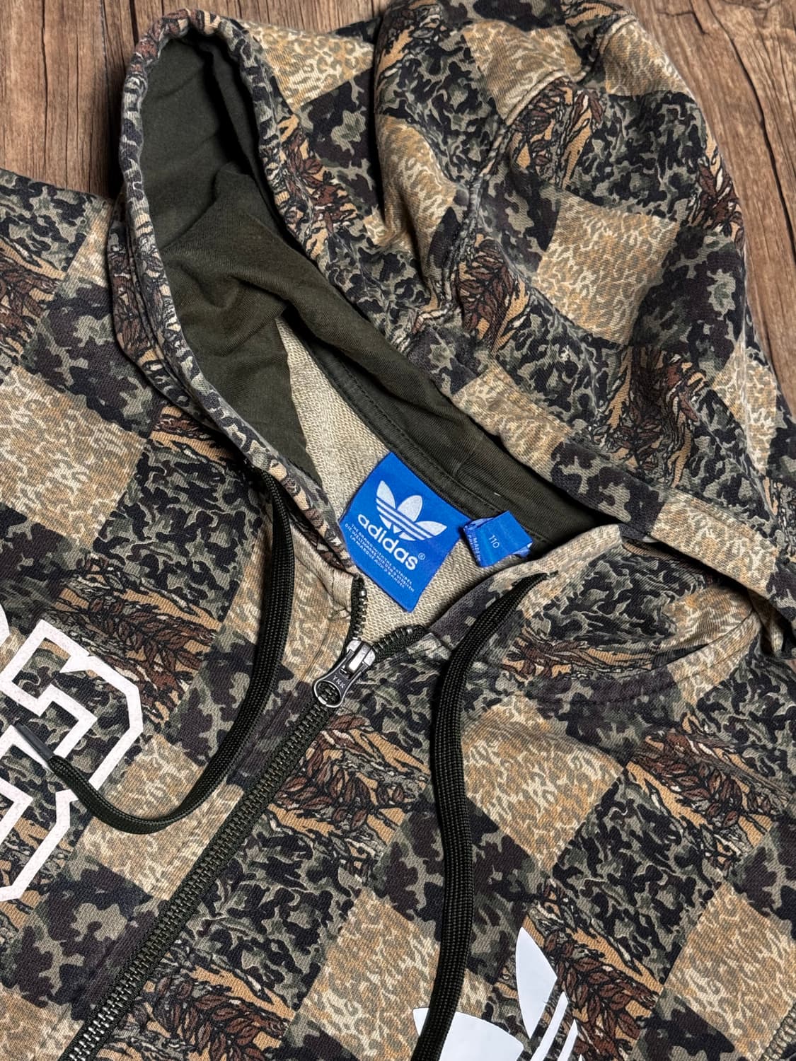 [2XL] 아디다스 카모 크랙 후드티집업 상품이미지5