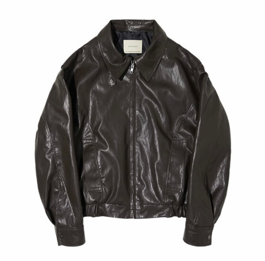 시야쥬 브라운 가죽자켓 Leather Bomber Jacket 상품이미지1