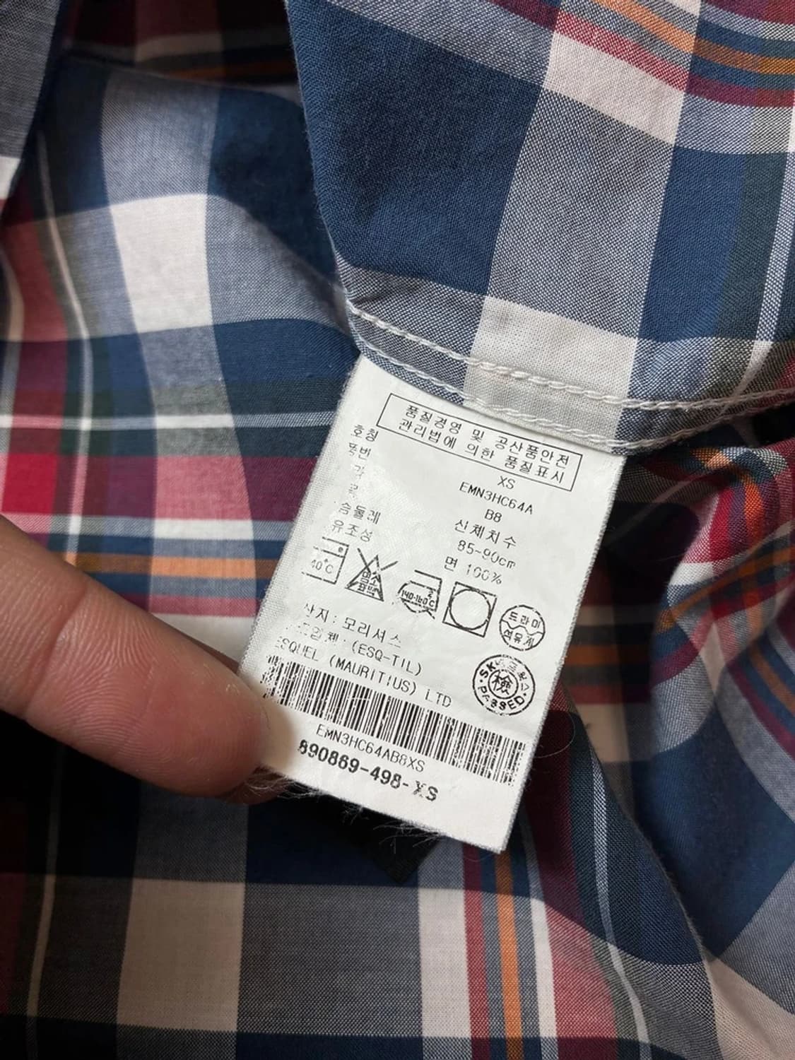 타미힐피거 00's Y2K 컨트리 체크 셔츠 PN8065 상품이미지8