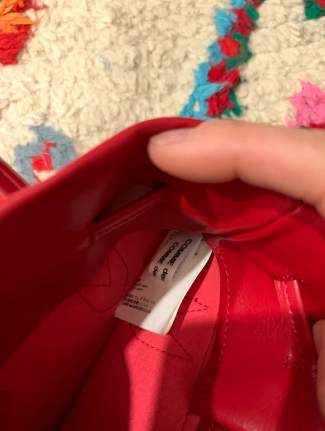 꼼데가르송 미니 토트백 레드 상품이미지3