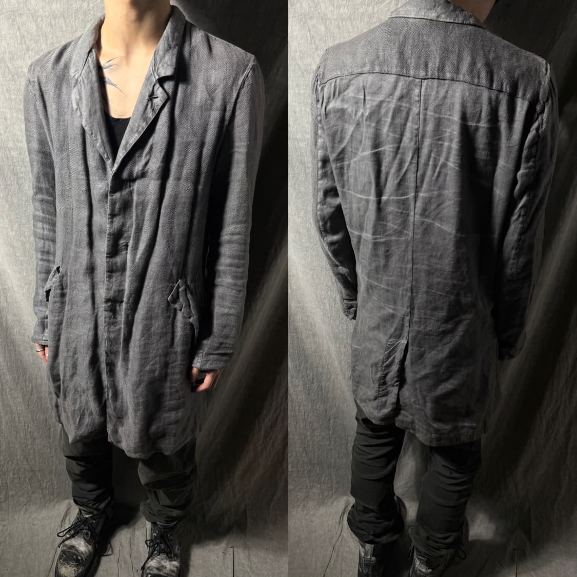 Transit Uomo Garment Dyeing Linen Coat   상품이미지1