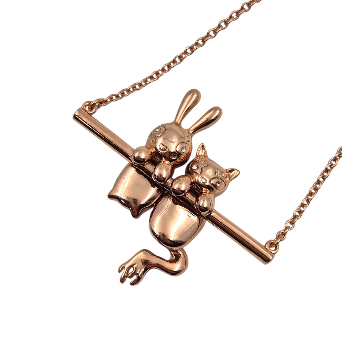 09s 마크제이콥스 로즈 골드 토끼&고양이 목걸이 상품이미지3