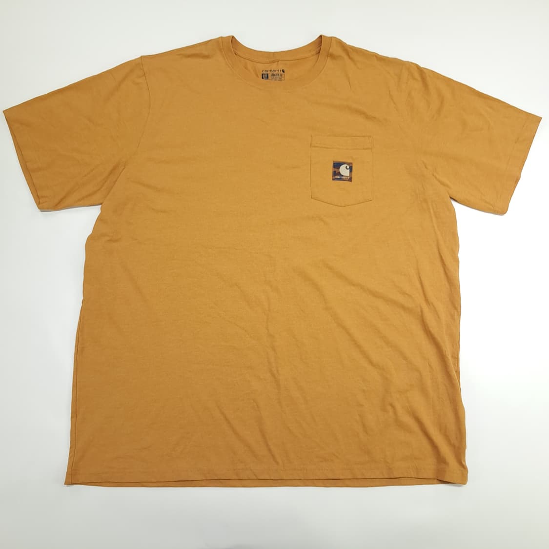 Co606 3XL Tall 칼하트 브라운 밀리터리 워크 반팔 티셔츠 상품이미지1