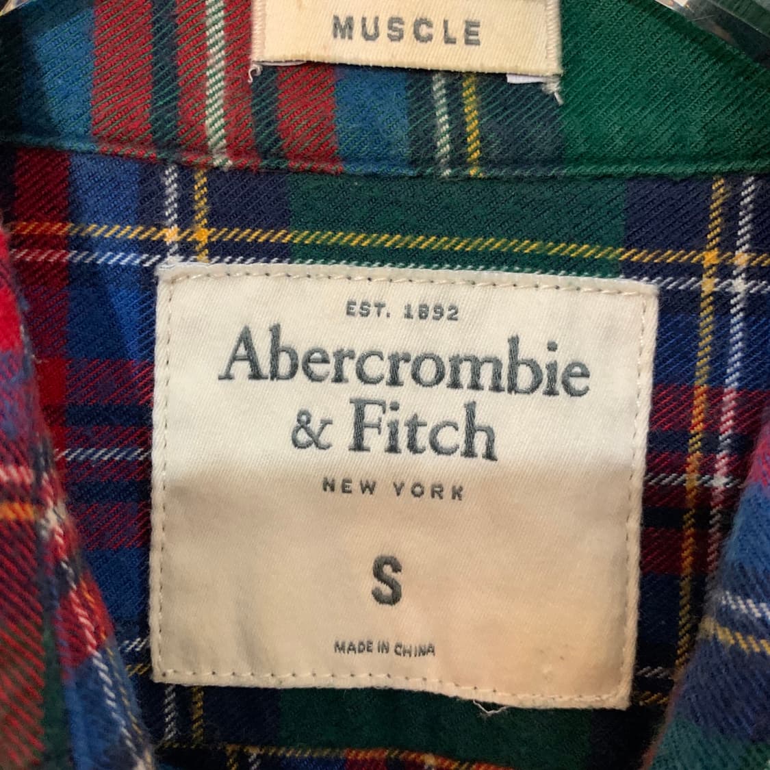 S 아베크롬비 머슬핏 플란넬 체크 셔츠 남방 상품이미지4