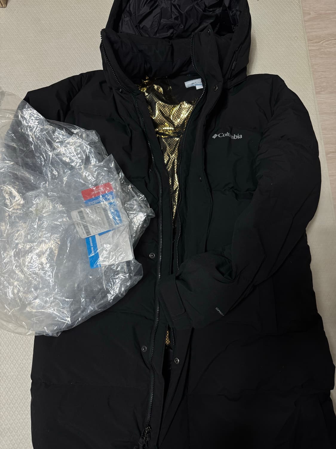 컬럼비아 구스다운 롱패딩 xl 상품이미지1