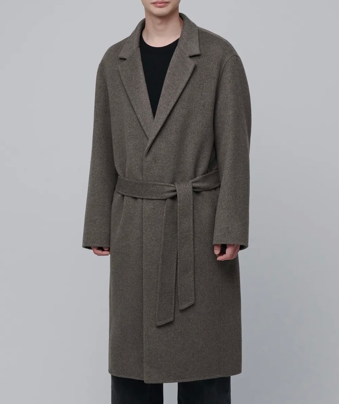 [새상품] 무신사스탠다드 캐시미어 블렌드 오버사이즈 로브 코트 L 상품이미지2