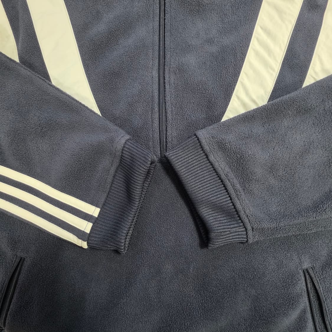 0157 아디다스 발란타 트랙탑 폴라 플리스 맨투맨 반집업 XL 상품이미지5