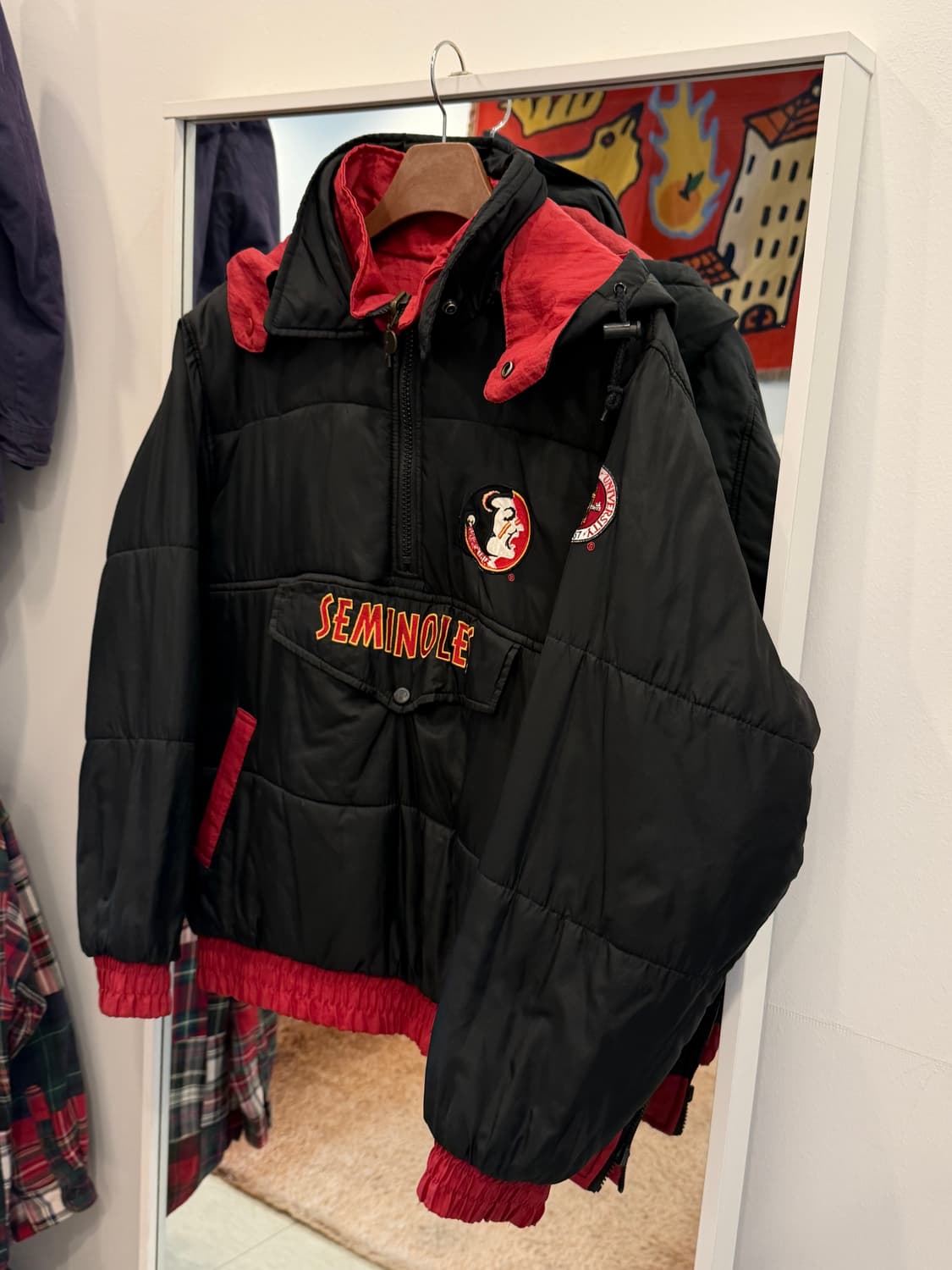90s Pro Player NFL 플로리다 세미놀즈 리버서블 패딩 아노락 상품이미지7