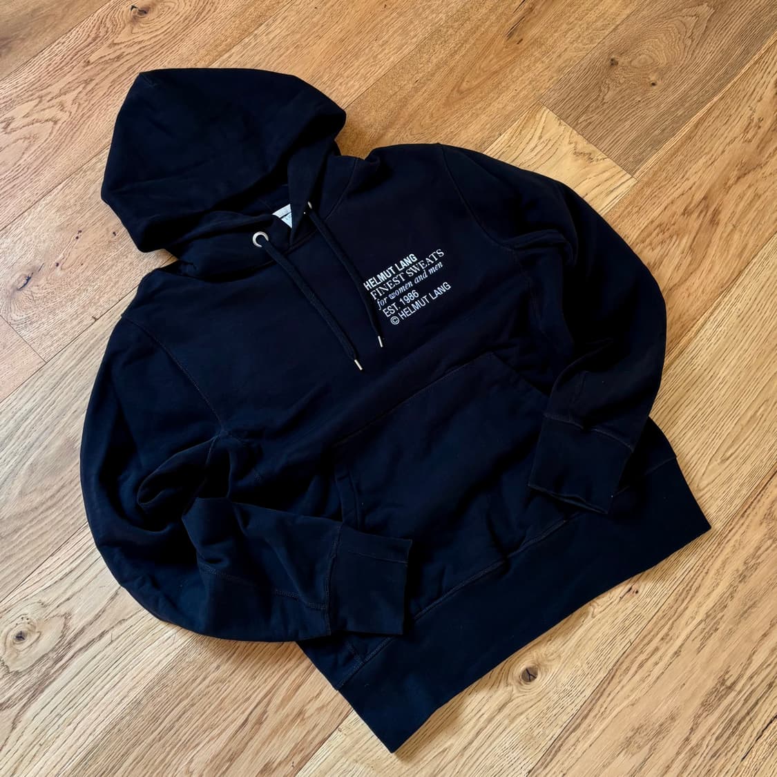 헬무트랭 자수 후드티 상품이미지1