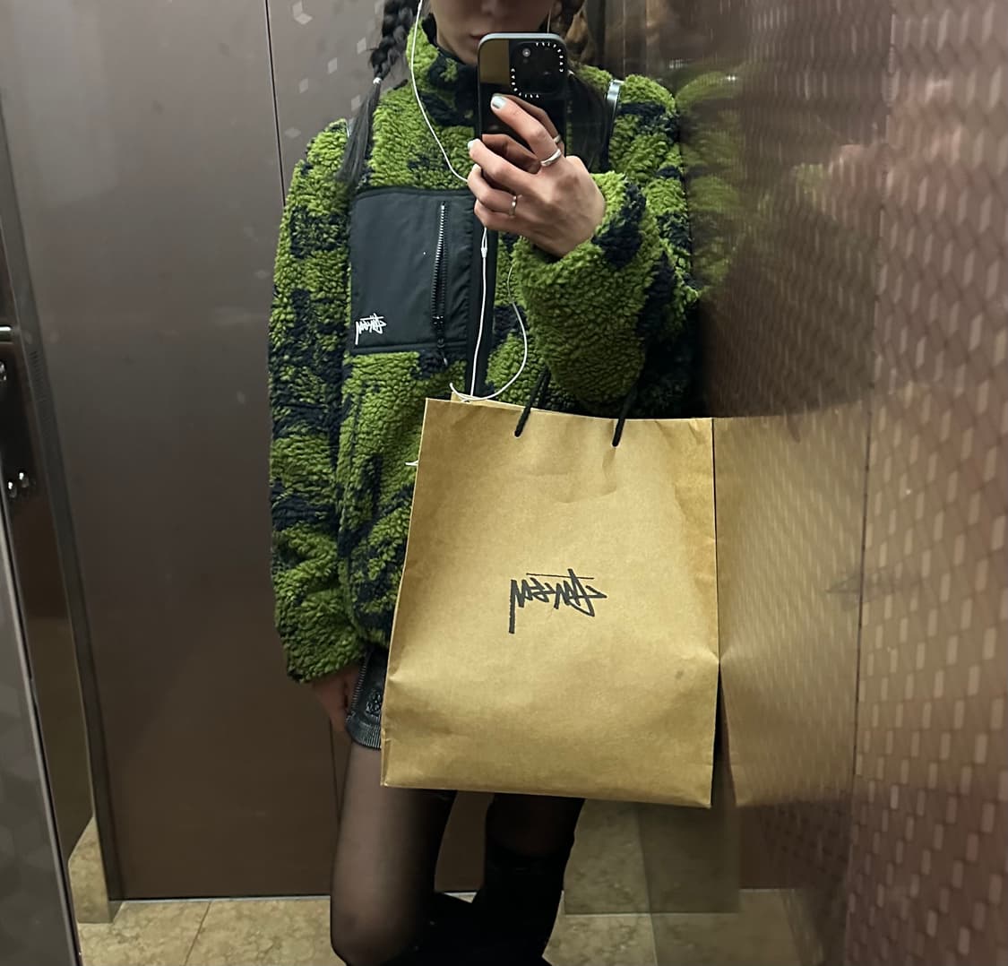 스투시 쉐르파 리버시블 자켓 그린(착용컷 추가) 상품이미지1