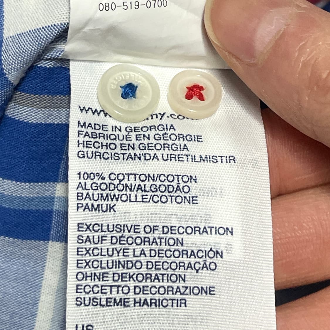 타미힐피거 블루 마드라스체크 셔츠 여성8 상품이미지6