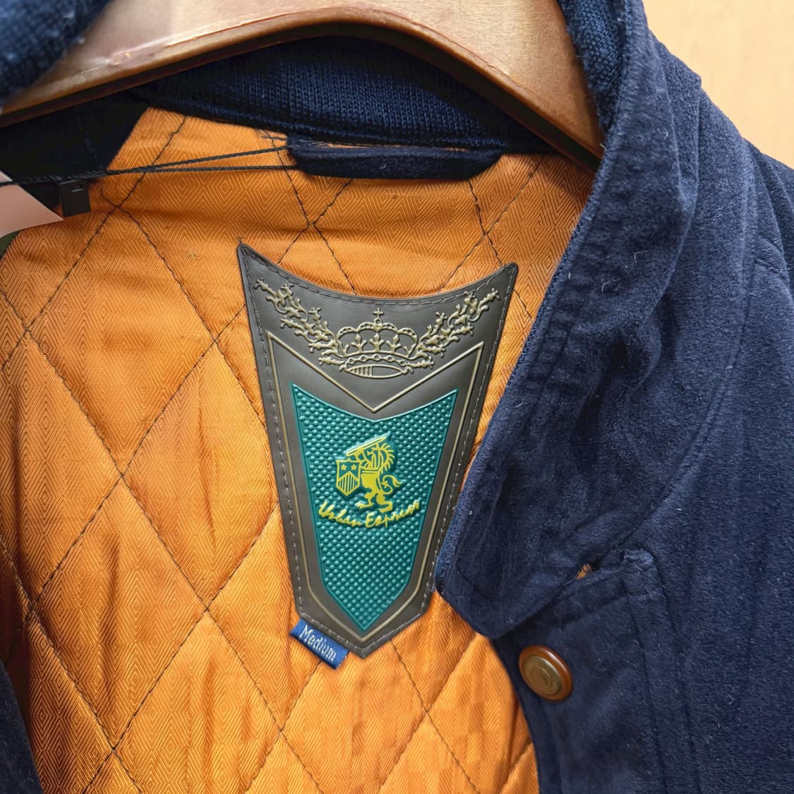 빈티지 헌팅 워크 자켓 더블 포켓 로고 버튼 배색 안감 디테일 네이비 상품이미지7