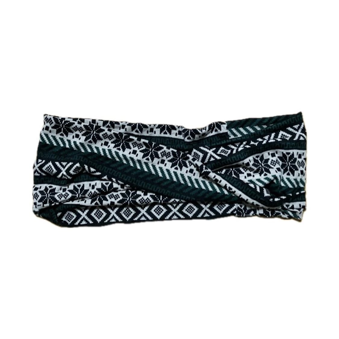 녹색 노르딕 니트 머플러 상품이미지3