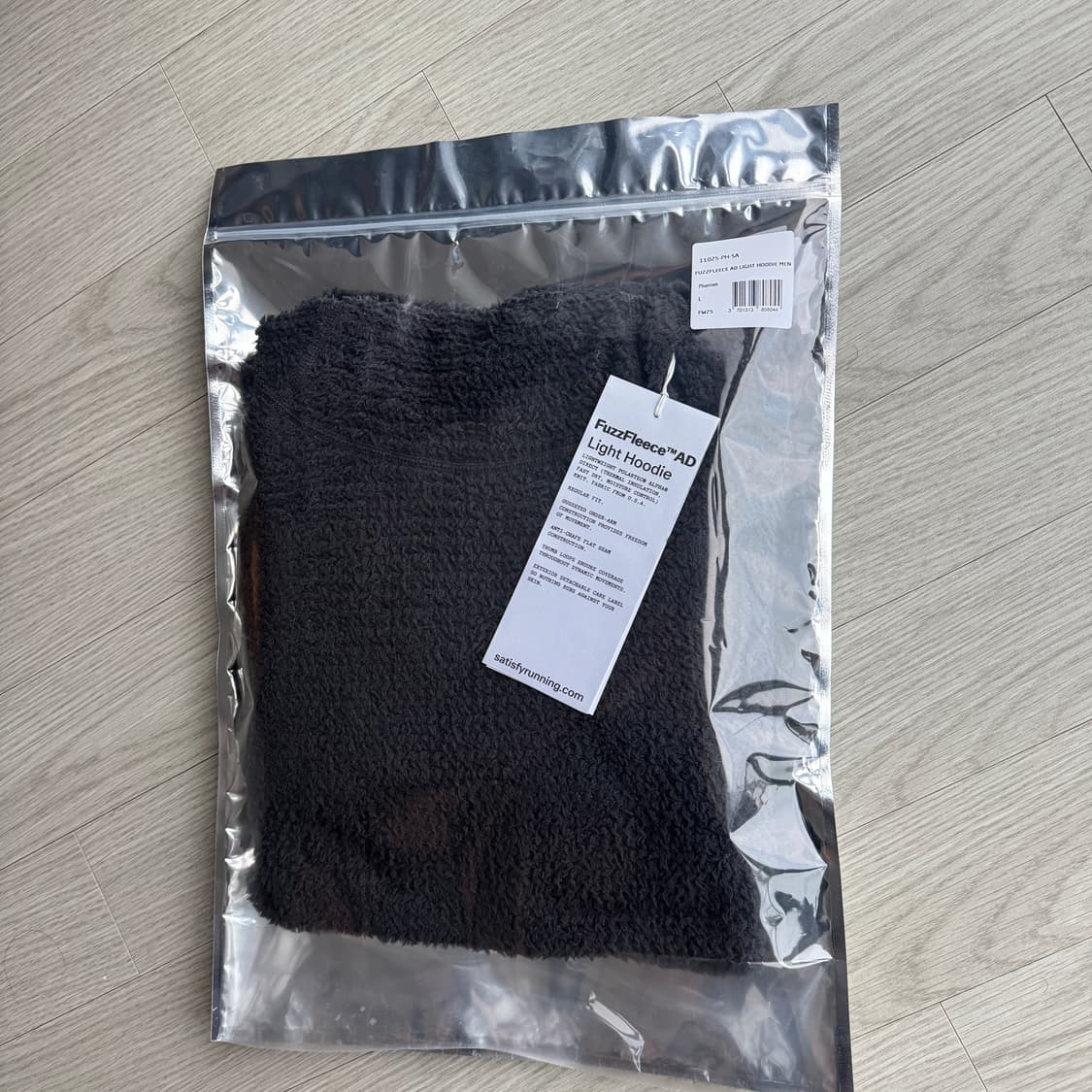 [L] 새티스파이 퍼즈플리스 AD 라이트 후드 팬텀 새상품 상품이미지1