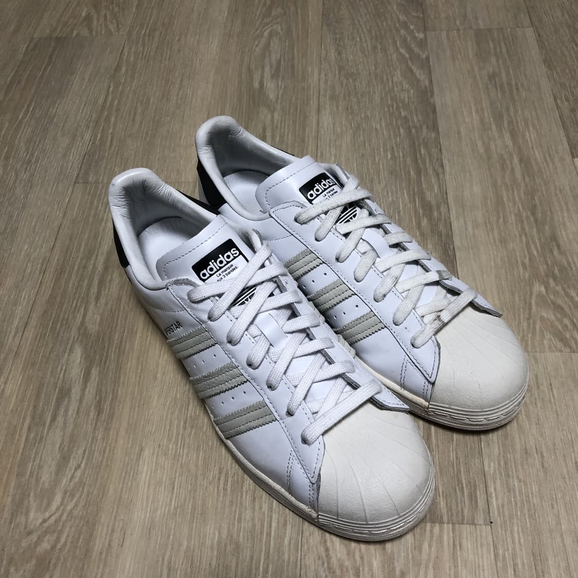 (265) 아디다스 adidas 리얼레더 슈퍼스타 화이트 265 상품이미지3