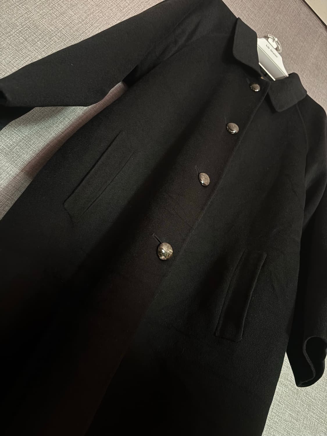 로로피아나 블랙 캐시미어 코트 상품이미지3