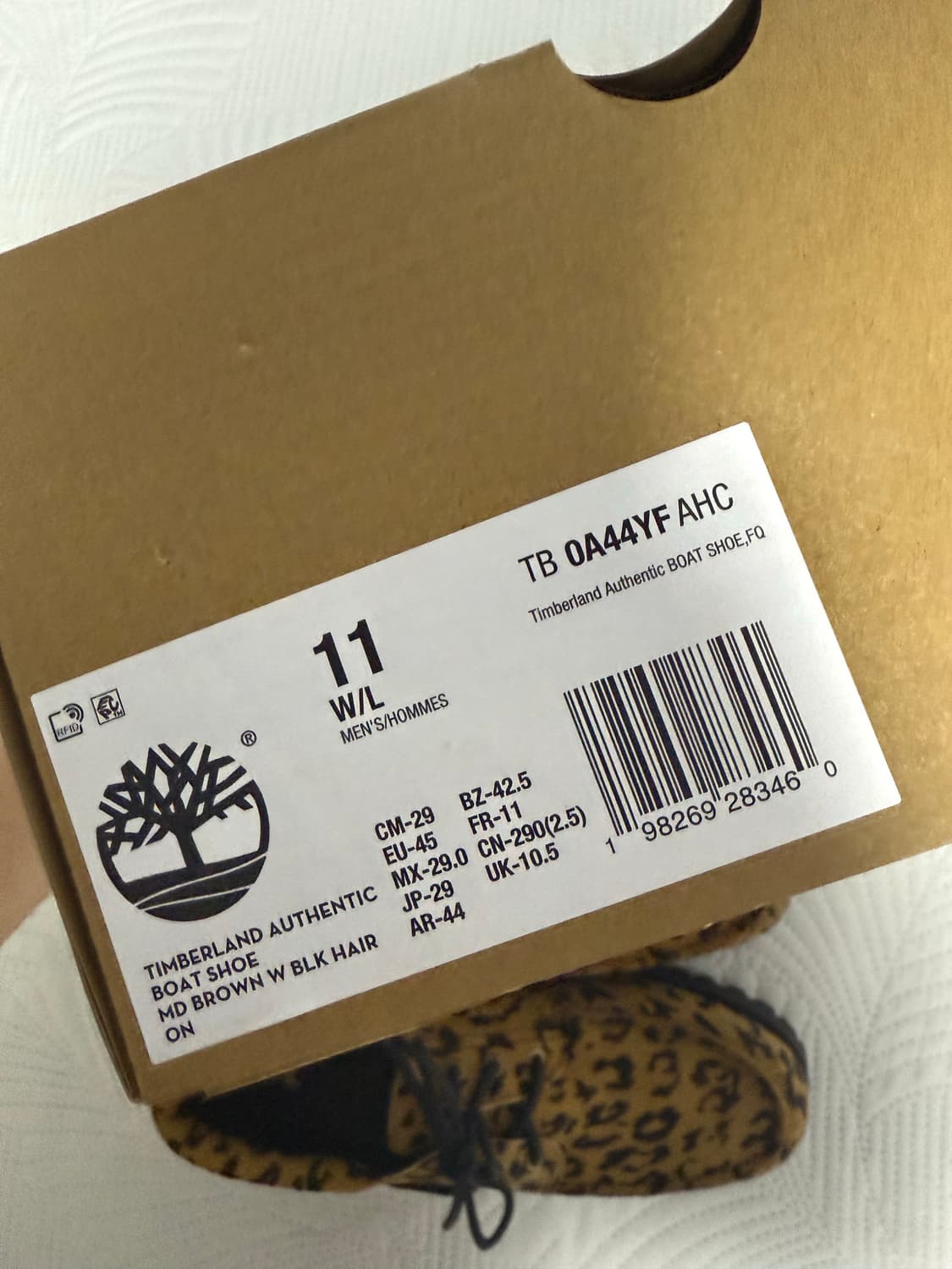 [290] 팀버랜드 x 와코 마리아 3 아이 어센틱 보트 슈즈 레오파드 상품이미지3