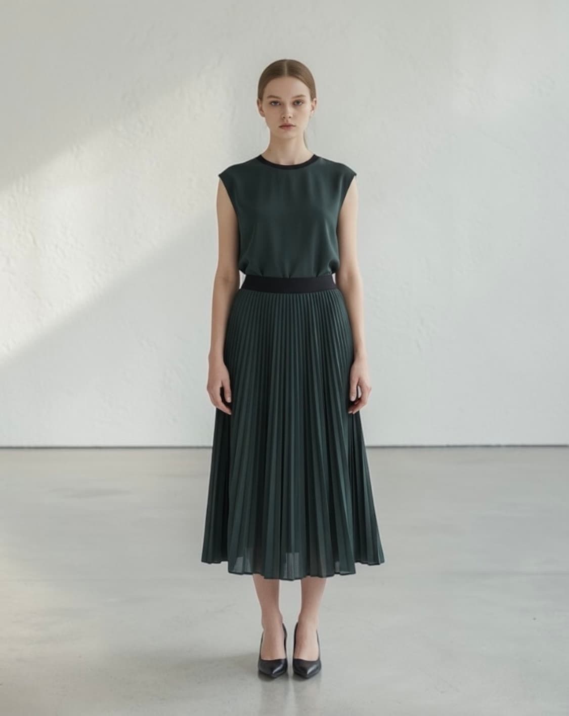 61/ 랑방 컬렉션 플리츠 롱 스커트 상품이미지1