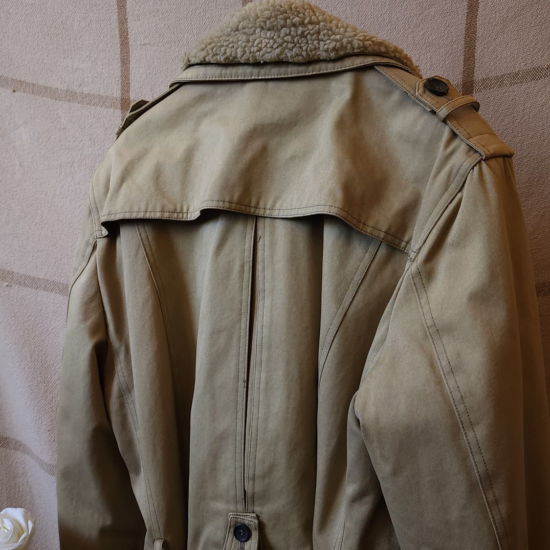 돌체앤가바나 헤비 코트 더블카라 트렌치 코트 벨티드 L 상품이미지5