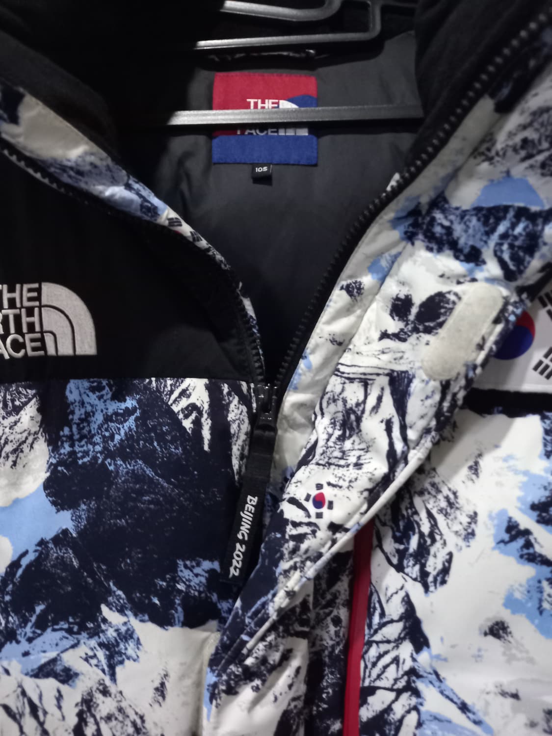 노스페이스 선수지급용 팀코리아 국가대표 베이징올림픽 패딩 105/XL 상품이미지3