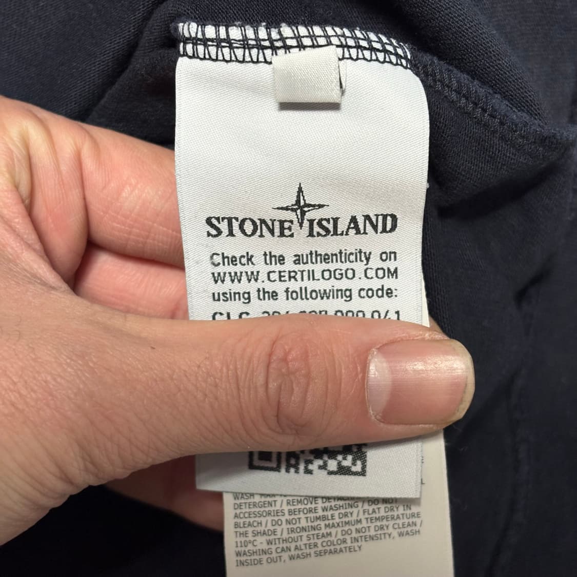 Stone Island 네이비 롱슬리브 티셔츠 상품이미지5
