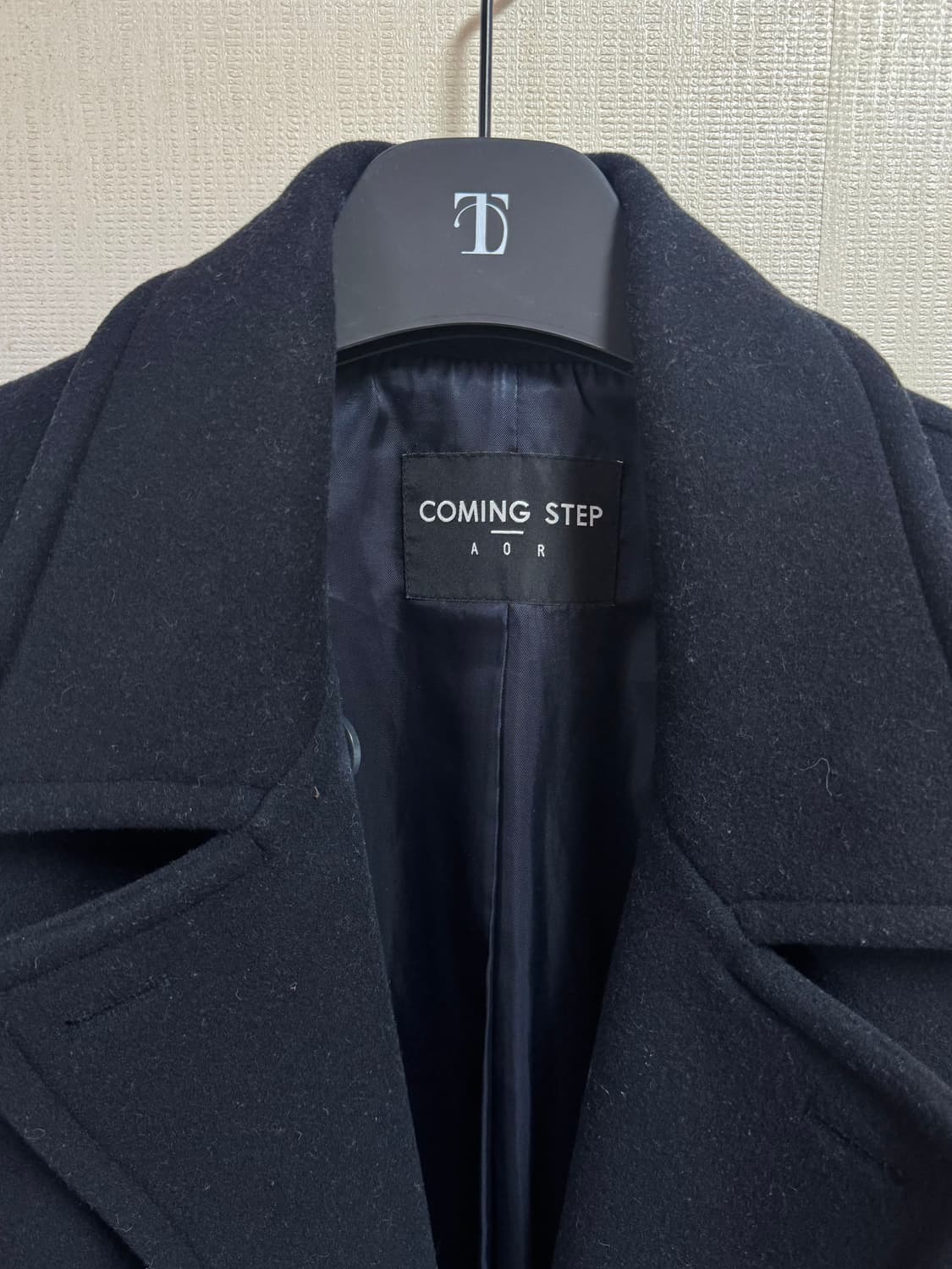 COMING STEP 네이비 오버핏 코트 상품이미지3