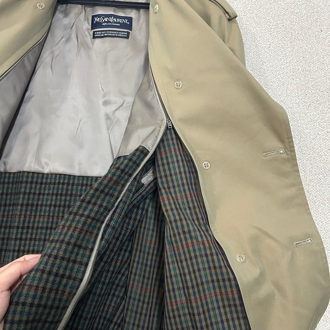 (M) 입생로랑 뿌르옴므 더블 트렌치코트 상품이미지8