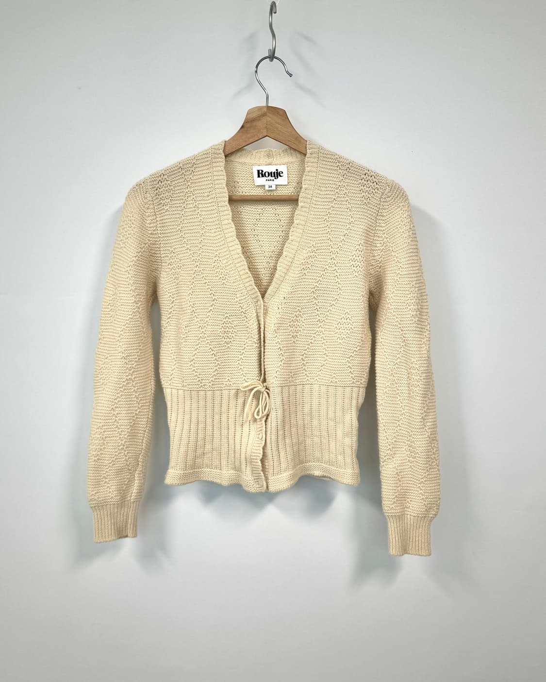 ROUJE PARIS 루즈 EMILE 에밀 에크루 컬러 니트 가디건 34 상품이미지1