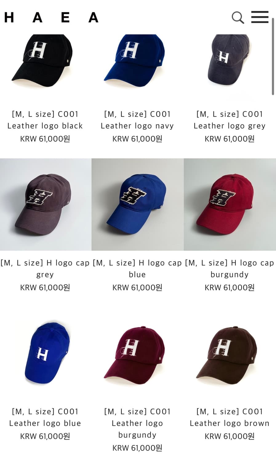 HAEA 볼캡 블루 상품이미지3