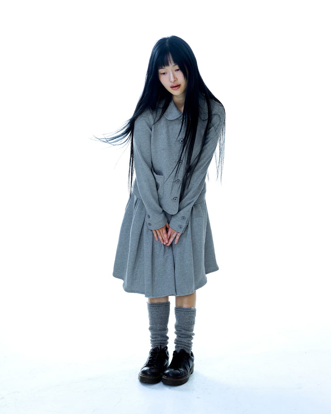 Coyseio COZY SWEAT WRAP SKIRT MELANGE GR 상품이미지1