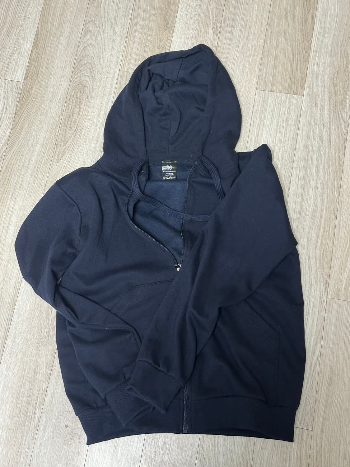 슬림 후드집업 네이비  상품이미지2