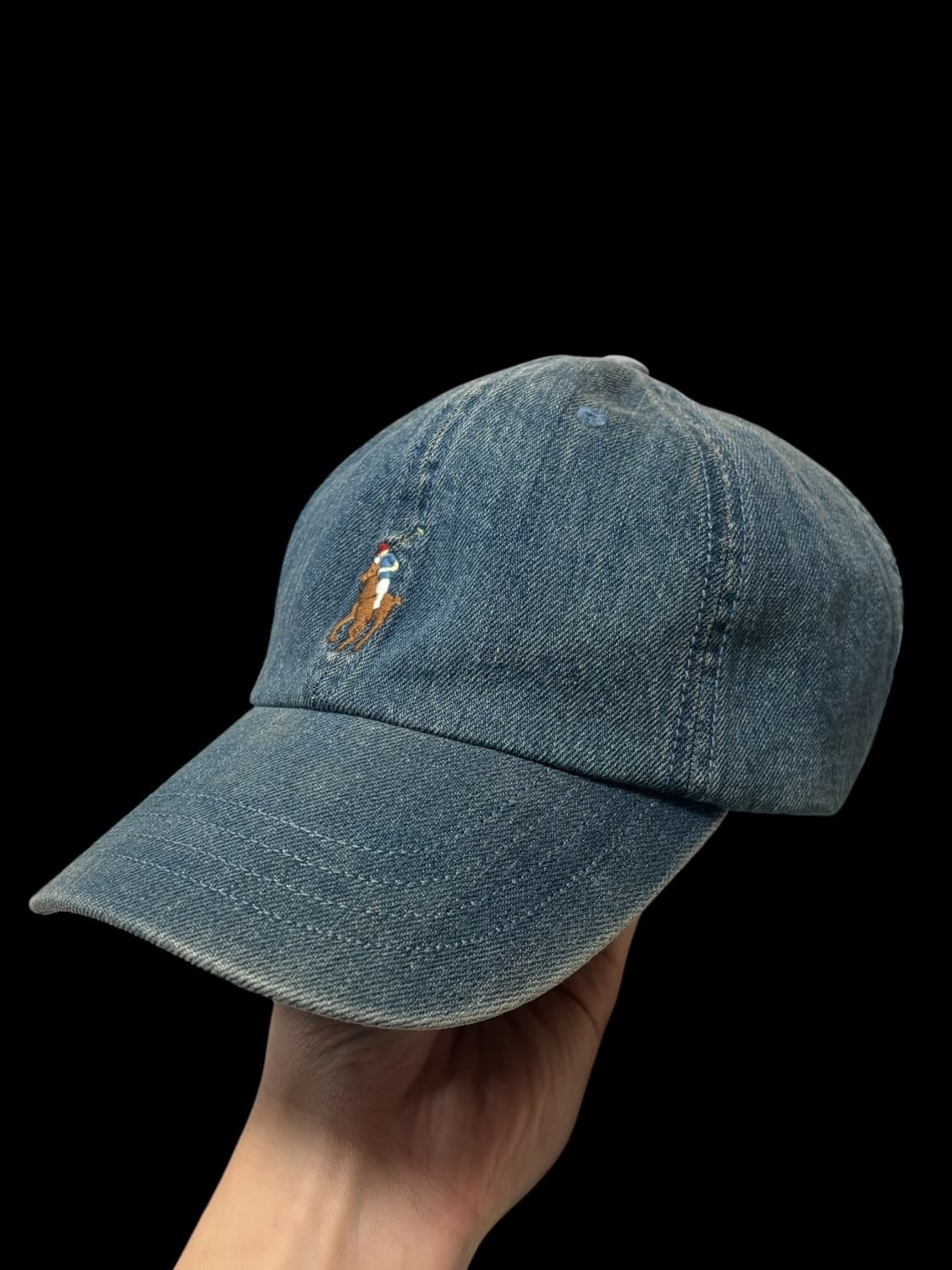 폴로 랄프로렌 워싱 데님 볼캡 상품이미지5