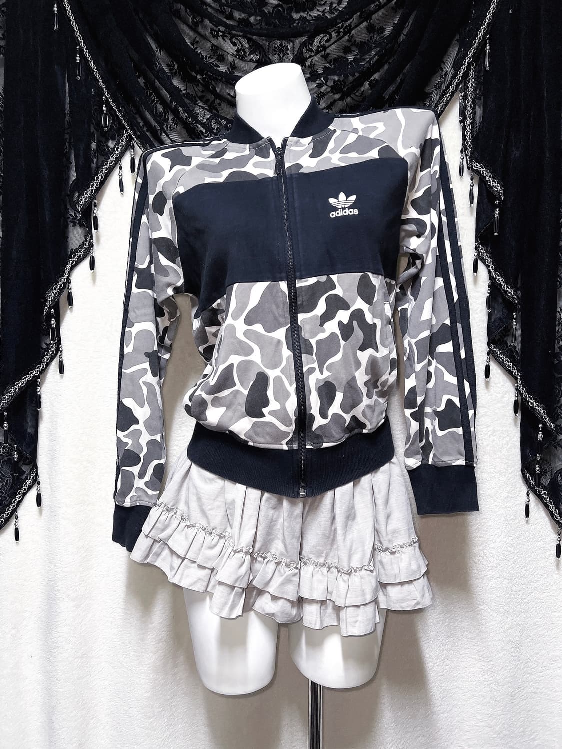 아디다스 카모 밀리터리 트랙탑 저지 져지 자켓 스포티 갸루 y2k 펑크 상품이미지5