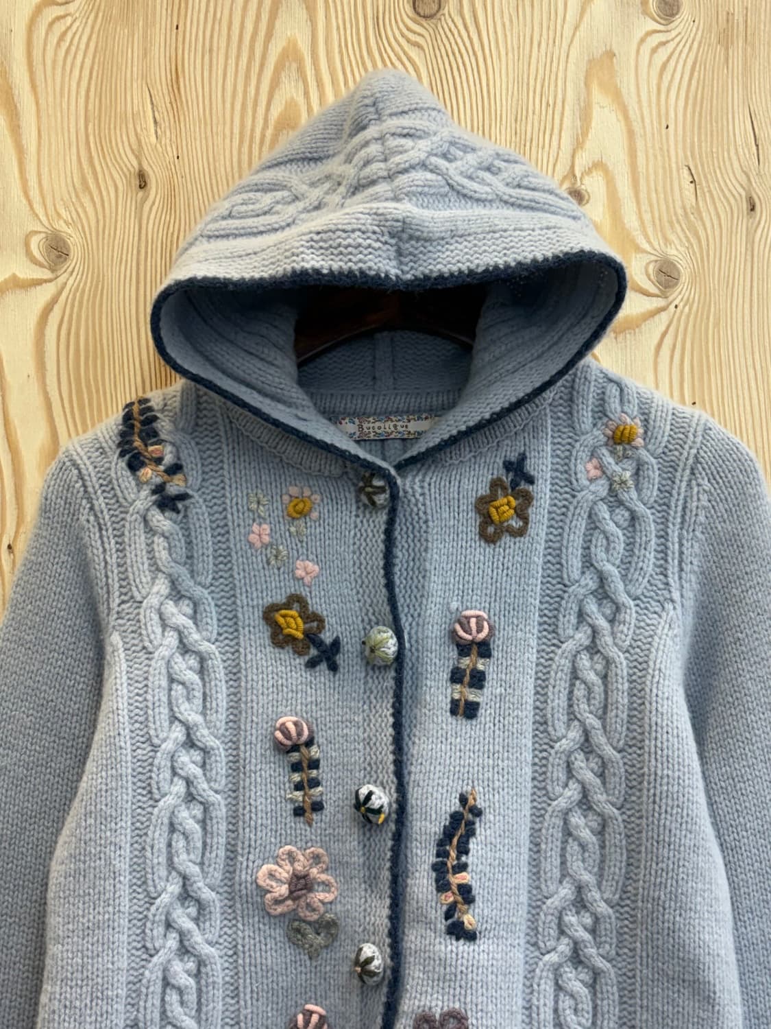 Bucolique 빈티지 플라워 후드 니트 상품이미지3