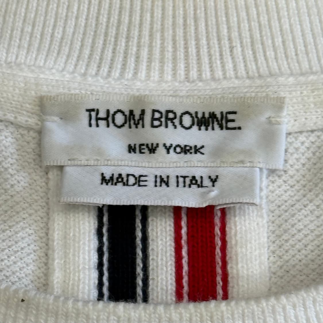 5 톰브라운 백스티치 화이트 티셔츠 상품이미지7