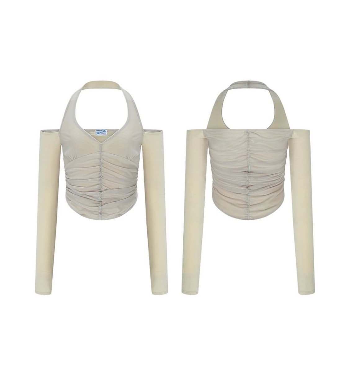 Riley Mesh Shirring Long Sleeve Top 상품이미지3