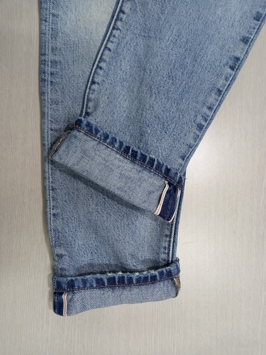 28 리바이스501s 콘밀 셀비지 슬림일자 연청 28-908 상품이미지6