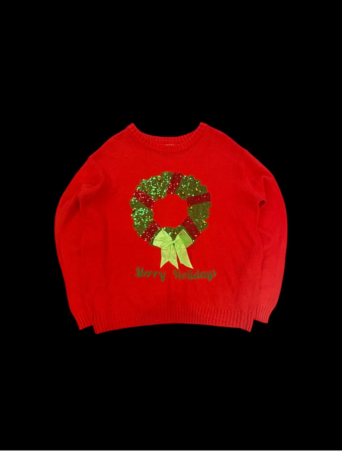 크리스마스 리스 스팽글 니트 상품이미지1