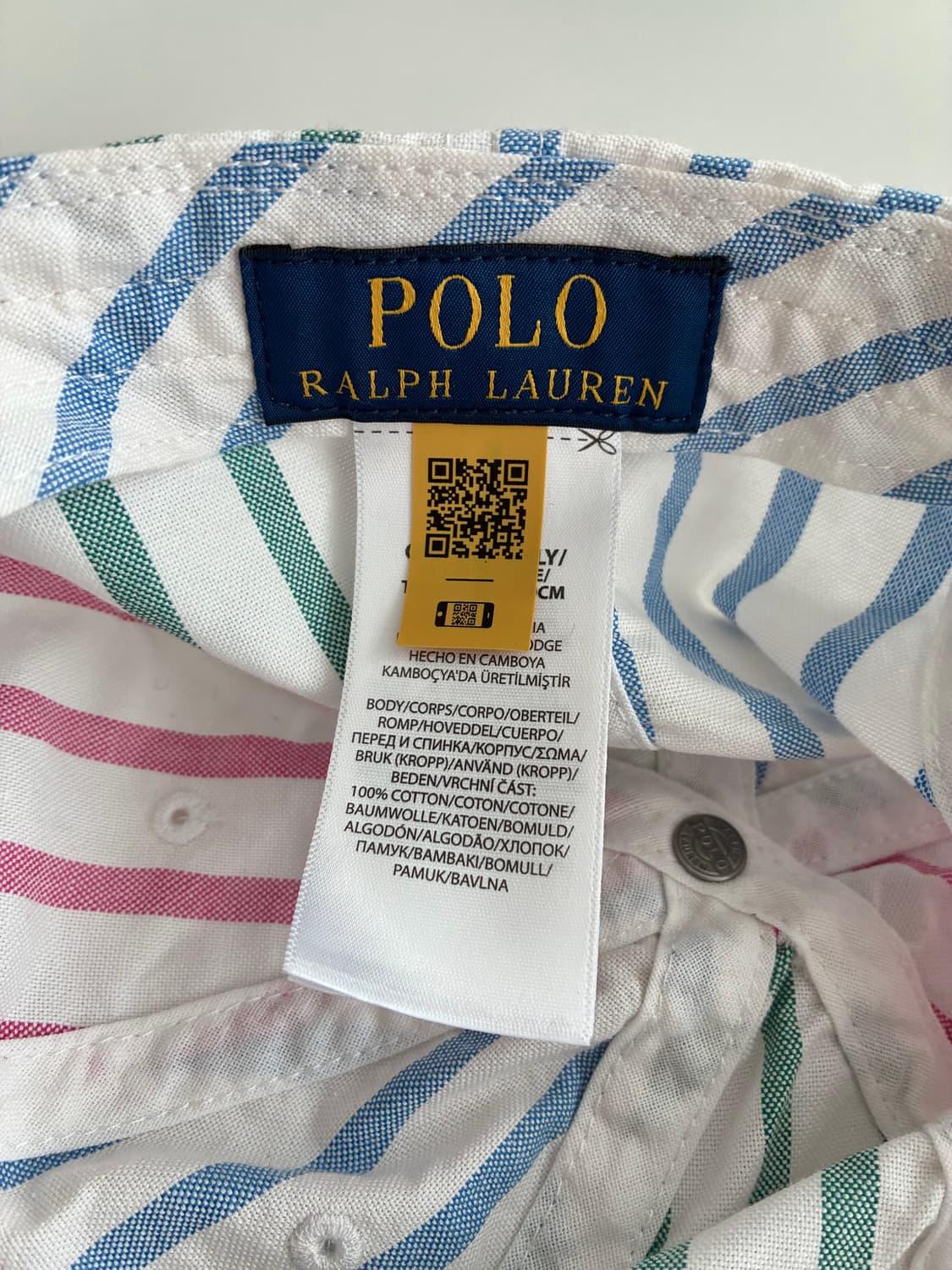 F) 신형 폴로 랄프로렌 옥스포드 스트라이프 볼캡 상품이미지6