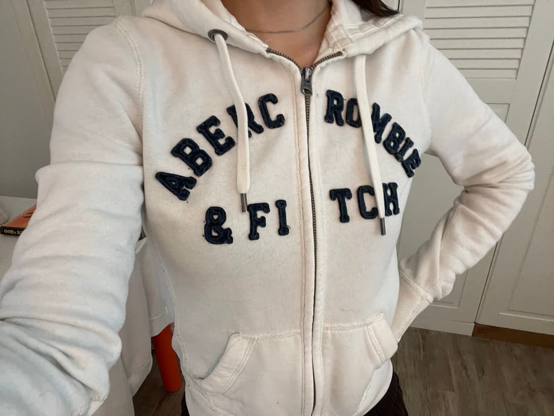 아베크롬비 후드집업 아이보리 xs 상품이미지4