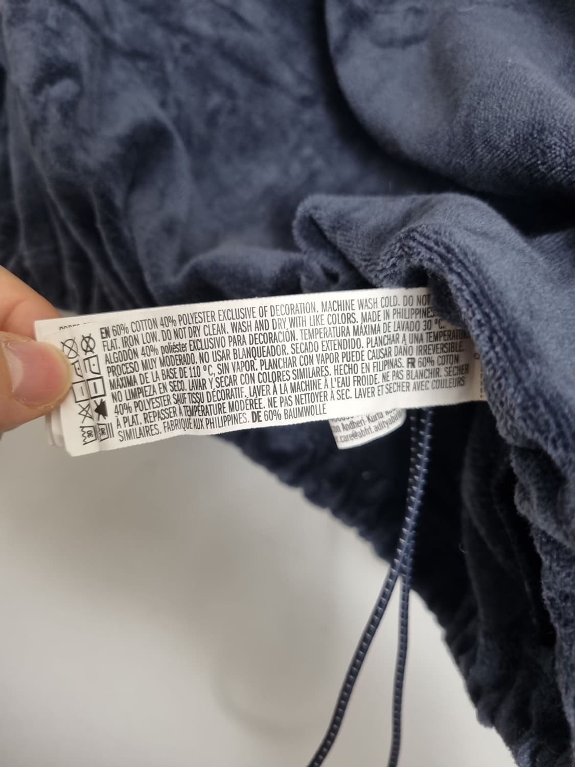 포에버21 네이비 크롭 후드 긴팔 티 상품이미지7