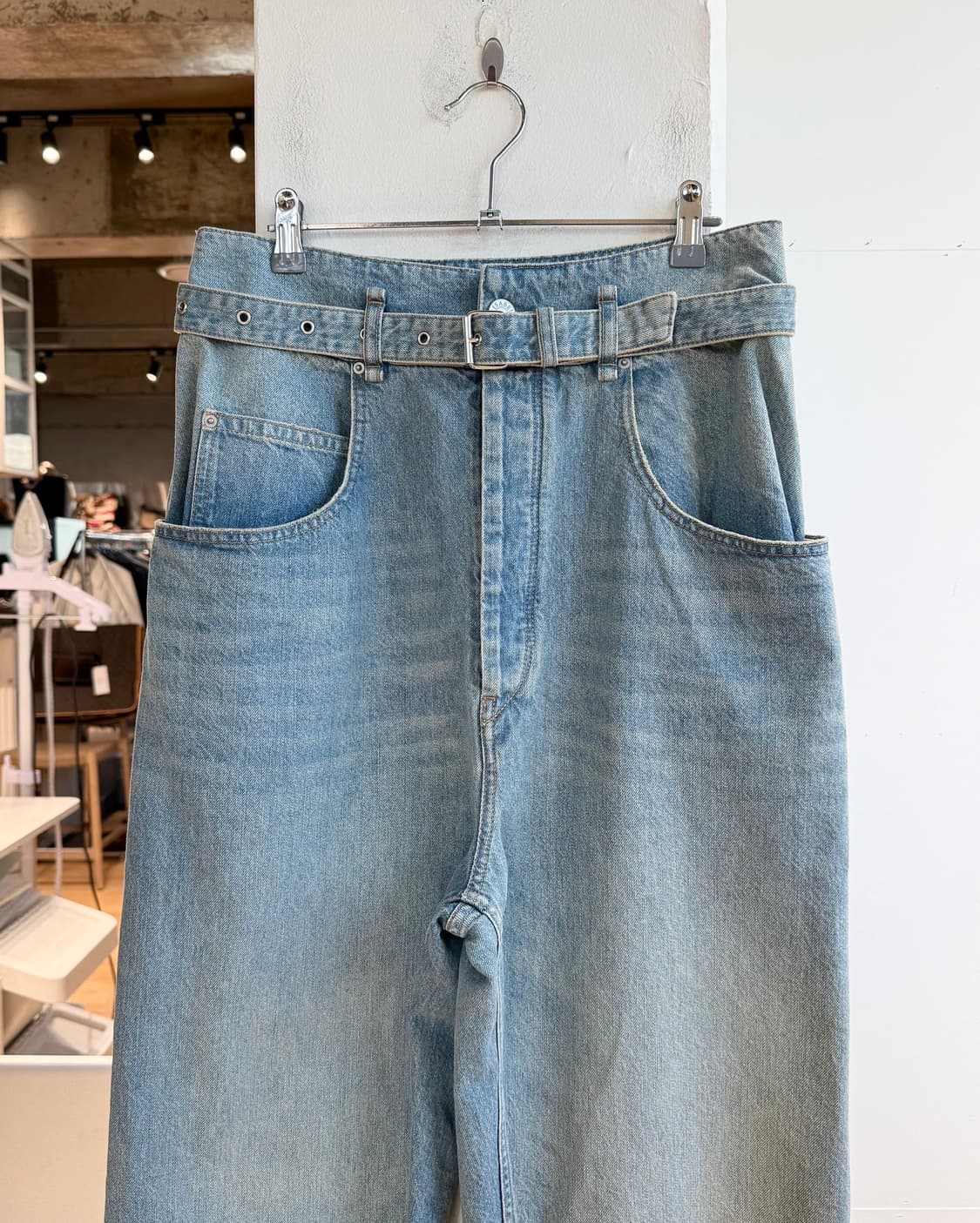 이자벨마랑 데님 하이라이즈 벨티드 팬츠  상품이미지3