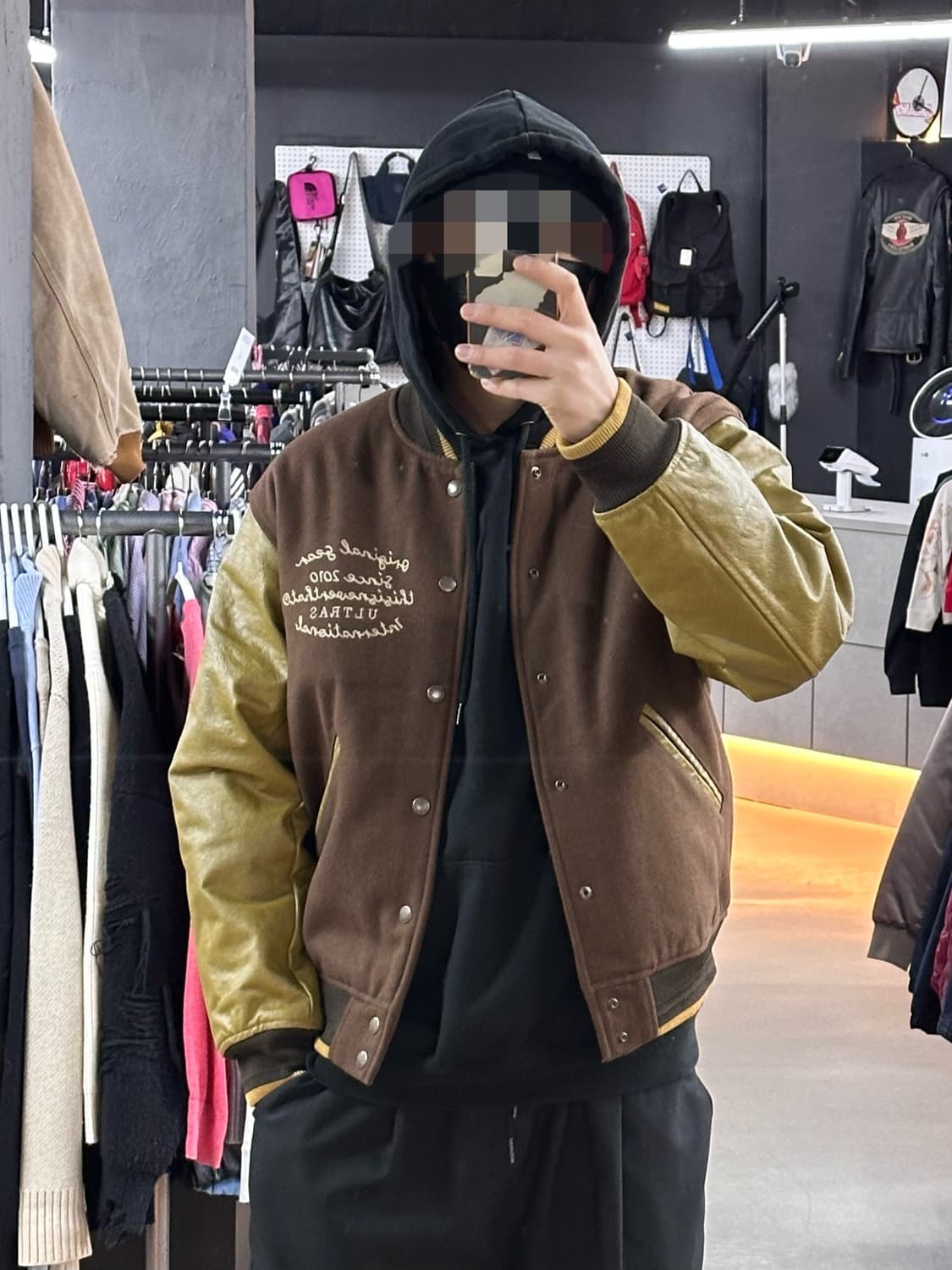 🔥thisisneverthat 레더 슬리브 바시티 자켓 S🔥 상품이미지2