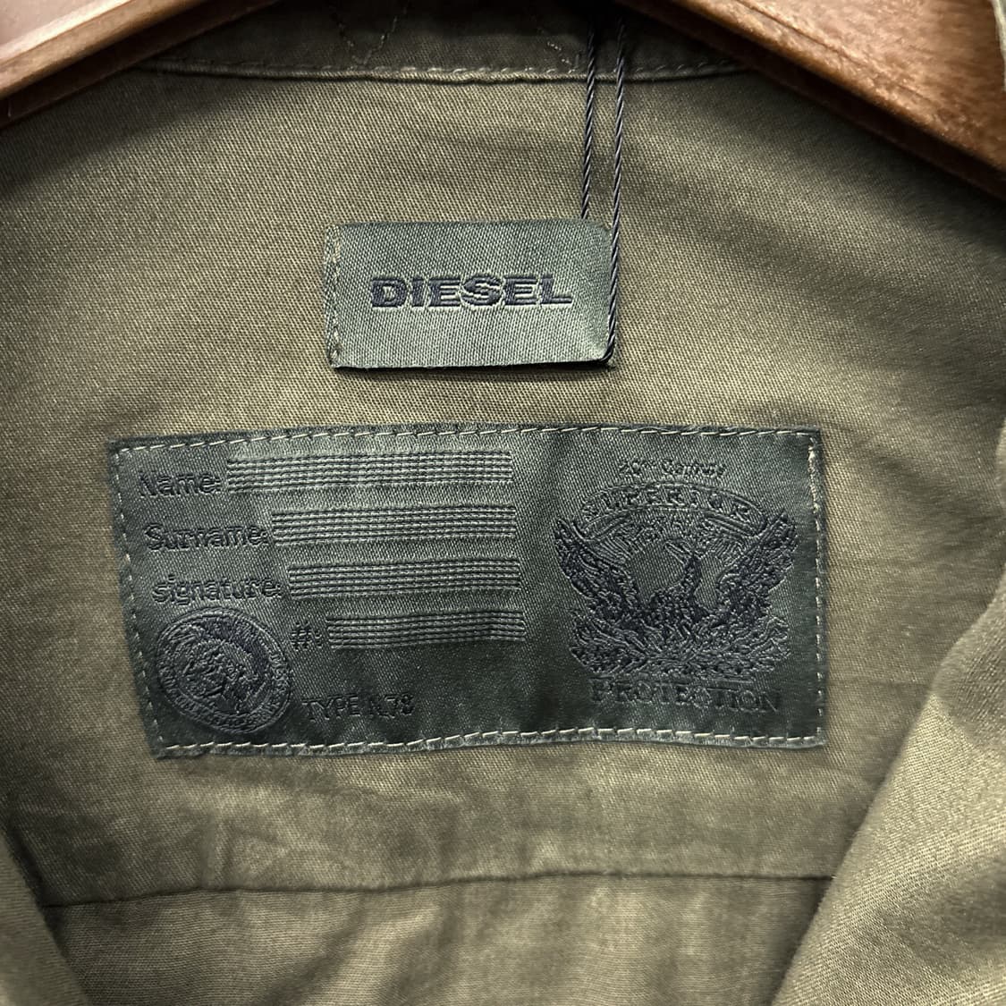 디젤 밀리터리 모티브 슈페리어 프로텍션 정글 퍼티그 셔츠 N1087 상품이미지8