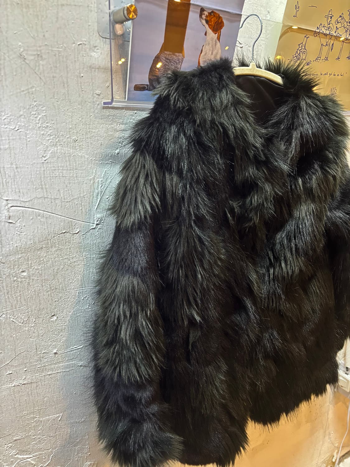 블랙 퍼 자켓 상품이미지5