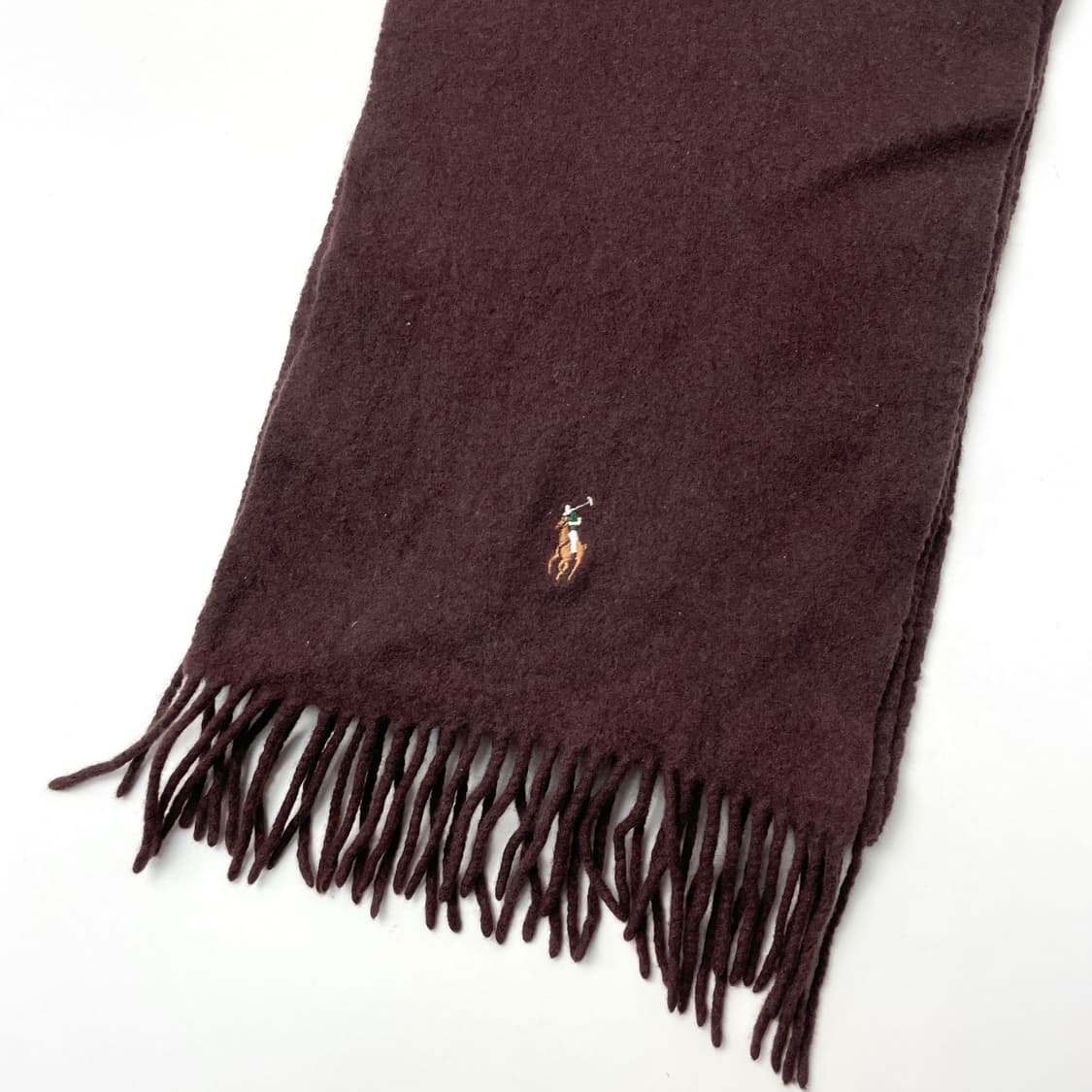 [중고] 폴로 랄프로렌 브라운 램스울 머플러 상품이미지2