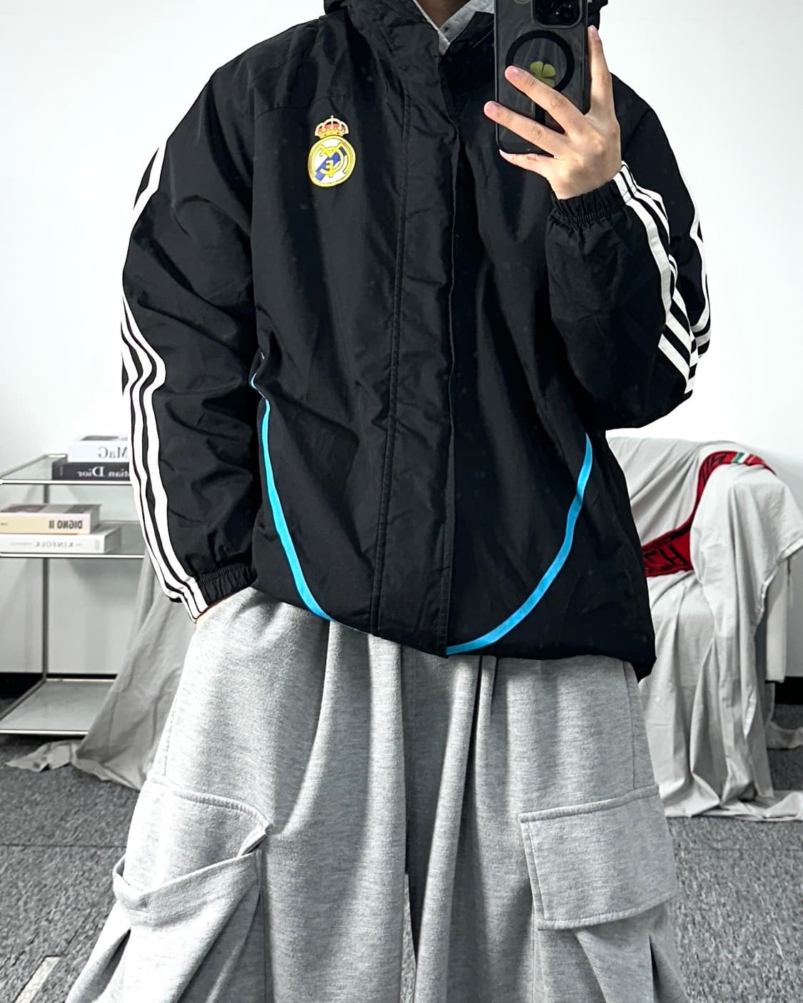 아디다스 08-09 레알 마드리드 바람막이 L 상품이미지3