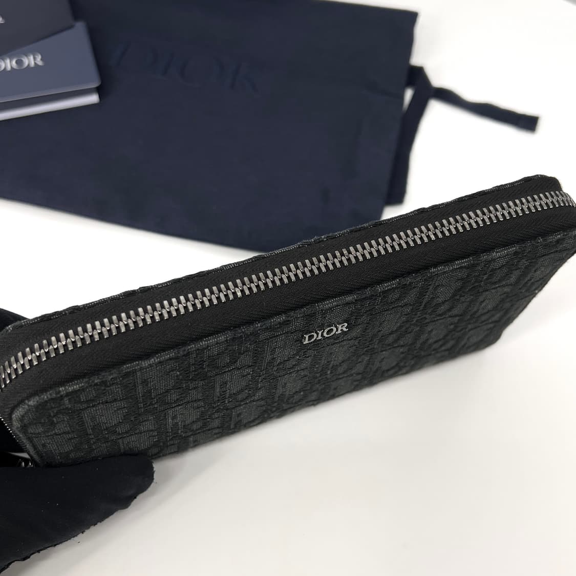 디올 오블리크 자카드 지퍼돌이 장지갑  상품이미지6