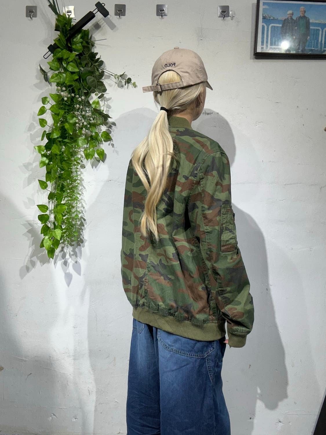 갭 카키 밀리터리 카모 잠바 블루종 자켓 M 상품이미지3