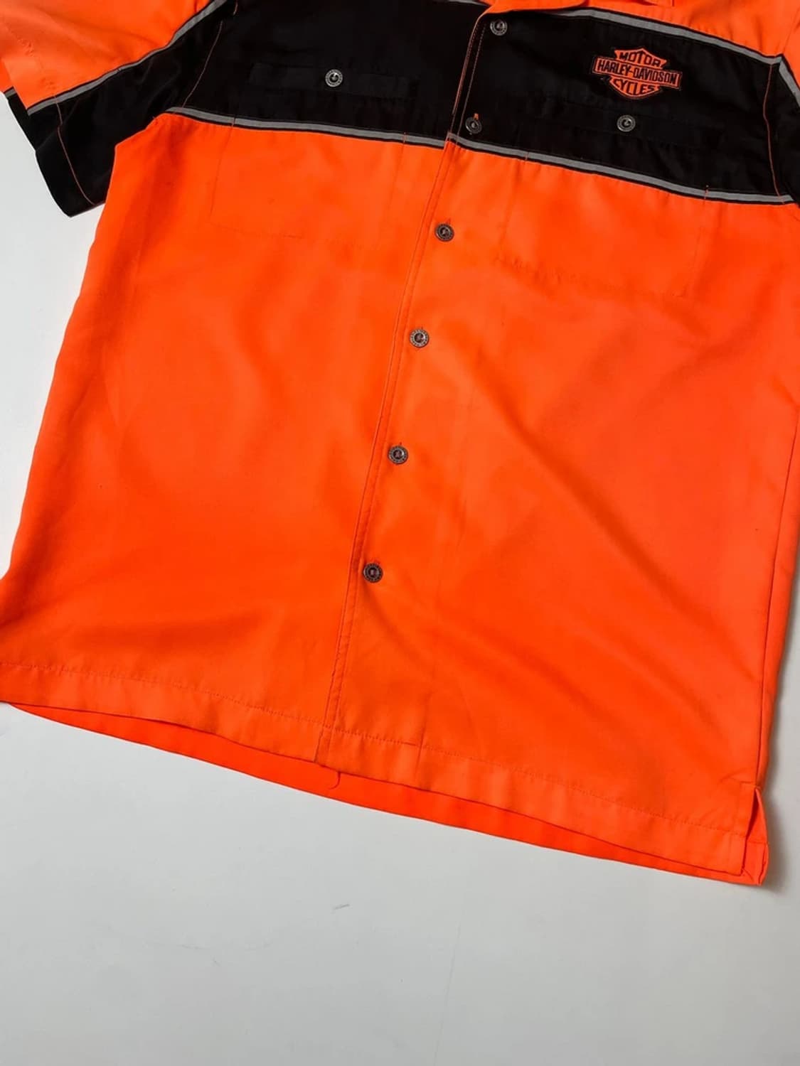 할리데이비슨 블레이즈 오렌지 빈티지 워크 셔츠 PN9639 상품이미지5